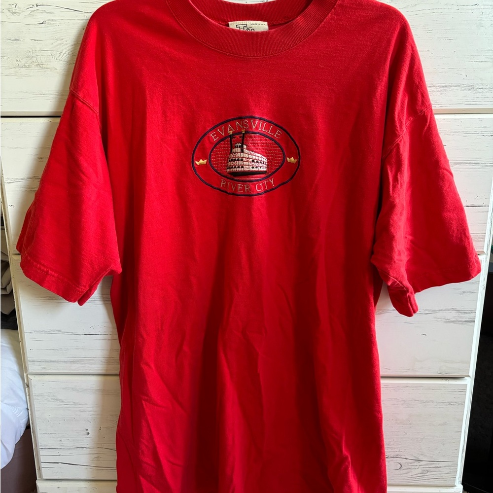 XL Vintage Red Evansville T-Shirt